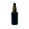 Matte Black Glass Essential Oil Bottles with Gold Eye Dropper Cap 5ml 10ml 15ml 20ml 30ml 50ml 100ml Skin Care Serum Bottle