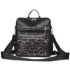 PU Convertible Shoulder Backpack Solid Vegan Leather Backpack-Purse Travel Shoulder Bags Gift School Bag JA128