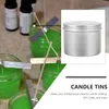 Emballage cadeau Conteneur Boîtes Tin Jar Métal Cire Stockage Cookie Perles d'aluminium Boîte à thé Soja Faire fondre le sucre rond peut vider le support Makingjars Tinplate