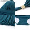 Zwemkleding rxrxcoco dames zwempak één stuk push omhoog zwemkleding dames nek hangende rugloos sexy badpak zwart blauw strandkleding zwempak t221208