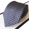 Cravatta di seta da uomo di design di lusso con lettera 100% cravatta di seta nera blu Aldult Jacquard Party Wedding Business tessuto Fashion Design Cravatte Hawaii