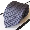 Carta de Luxo Designer Masculino 100% gravata Colher de seda preto azul Aldult Jacquard Party Wedding Business Tecido moda Design Hawaii Neck Ties