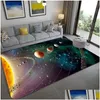 Carpets Space Universe Planet 3D Floor Carpet Living Room Large Size Flannel Soft Bedroom Rug For Children Boys Toilet Mat Doormat 2 Dhddo