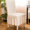 Chair Covers Solid Color Spandex Stretch Dining Room Seat Cover Elastic Protective Case For Restaurant Wed Decoration Home