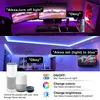 Bluetooth WiFi LED LUZES RGB 5050 2835 Ribbon flexível à prova d'água tira leve LED