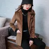 Women's Suits Fashion Casual Ladies Blazer Women Jacket Winter Brown Office Business Outerwear Clothes OL Styles