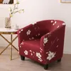 Chair Covers 1pc Armchair Jacquard Elastic Stretch Cover For Cafe Club Spandex Slipcover Printed Tub Sofa