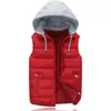 Women's Vests Women Men Winter Down Vest Casual Waistcoat Sleeveless Jackets Male Hooded Outwear Warm Coats Windproof L5