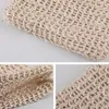 Exfoliating Mesh Bags Pouch For Shower Body Massage Scrubber Natural Organic Ramie Soap Bag Sisal Saver Loofah Moisturizing Bath Spa Foaming With Drawstring FY7323