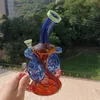 Zwitserse Dubbele Percolator Water Bong Waterpijpen 14mm Vrouwelijke Joint Kleurrijke Olie Brander Dab Rig met Glazen Kom