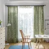 Curtain Nordic Curtains For Living Room Cotton And Linen Finished Product Custom Simple Leaf American Pastoral Country Wholesale