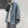 Herrjackor vårens höstmän denim jackor koreansk stil manlig kappa retro streetwear lapptäcke casual par jacka ins jackets denim 221208
