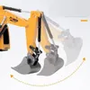 Diecast Model car 2.4Ghz 6 Channel 1 24 RC Excavator toy Engineering Car Alloy and plastic RTR For kids Christmas gift 221208