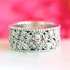 925 Sterling Silver Shimmering Leaves Band Ring Fit Pandora Jewelry Engagement Wedding Lovers Fashion Ring For Women