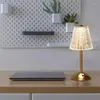 Table Lamps Lamp Decor Portable Battery Rechargeable LED Night Lights USB Glass Bedside Crystal Bedroom Room Decoration