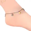 Anklets U7 Fashion Stainless Steel Ankle Chain Foot Jewelry Never Fade Love Heart Bracelet Of Leg Beach Anklet For Women A326