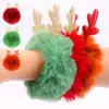 Christmas Decorations 12 Pieces Hair Clips Kid Girl Lovely Barrettes Xmas Tree Santa Claus Elk Hairpins Wristband Brooch