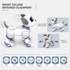 Electric/RC Animals Funny RC Robot Electronic Dog Stunt Command Programmumm Touch-Sense Music Song for Children's Toys 221209