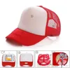 21 couleurs chapeaux de fête enfants casquette enfants maille casquettes blanc Sublimation camionneur chapeau filles garçons bambin fête Festival fournitures