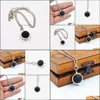 Colares com Pingente Moda 14Mm Pedra de Lava Colar de Pedra Vulcânica Aromaterapia Óleo Essencial Difusor Para Jóias Femininas Drop Del Dhxh5