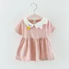 Fille robes été né bébé filles décontracté robe à rayures T-shirt vêtements lin et coton enfants princesse pour bébé Vestido 0-24 M