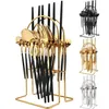 Set di stoviglie JANKNG 24 pezzi Posate in acciaio inossidabile Stoviglie da cucina Coltello Forchetta Cucchiaio Posate Posate in oro nero per 6 221208