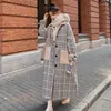 Women's Wool Winter Coat Women Checked Belt Slim Warm Outwear Korean Fashion Overcoat Yinglun Wind Sense Luxury Woolen Jacket Female