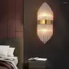 Lâmpadas de parede LED nórdico Crystal Bedroom Light Gold Home Iluminação para a sala do corredor da sala Stações de banheiro Decor ZM1016