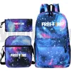 Zaino Game Free Fire Borsa per cosmetici da donna Confezione con cerniera Laptop Ragazza Viaggio Astuccio per bambini Borse per libri scolastici per bambini