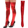 Women Socks Womens Over Knee Faux Leather Pants Casual Long Overknee Pantyhose F42F