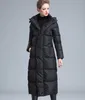 Women's Down Parkas Women's winter clothing puffer zipper down coat 8XL size 4XL black gray navy blue thick warm 7XL size long down jacket 221208