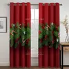 Gordijnraambehandelingen Merry Christmas Christmas Series Deluxe woonkamer slaapkamer Sunshade Curtains 2 Sets Hook Piercing 221208 221208