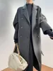 Women's Wool Blends WAVY DUBLESIDED Cashmere Coat Kvinnors utökade vågig kappa Ullduk 221208