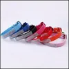 Dog Collars Leashes Wholesale 6 Colors 4 Size Adjustable Suede Leather Cute Pet Rhinestone Lightweight Portable Delicate Dh0286 Dr Dhn0F