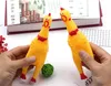 애완 동물 개 장난감 비명을 지르는 치킨 스퀴즈 스 퀴즈 사운드 장난감 슈퍼 내구성 재미있는 삐걱 거리는 노란 고무 치킨 개 씹는 장난감 p1209