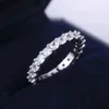 An￩is de casamento de zirc￣o c￺bico noivo anel de agrupamento geom￩trico de diamante para mulheres noivado de j￳ias finas do presente de j￳ias e arenosas