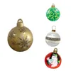 Juldekorationer 60 cm Uppbl￥sbara dekorativa bollar utomhus PVC Uppbl￥sbar j￤ttetr￤ddekor