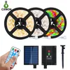 أضواء شرائط شمسية بيضاء دافئة RGB 60LEDs / M 2835SMD شريط إضاءة مرن مقاوم للماء شريط إضاءة LED شريط إضاءة خلفية ديكور