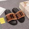 Luxe dames slippers purbrief schuine schoenen schoenen niet -slip platform slipper huis en buiten met doos