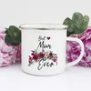 Mugs Mom Ever Print Mug Creative Coffee Tea Cups Drink Dessert Breakfast Milk Cup Enamel Handle Drinkware Mother's Day Gift