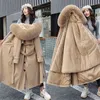 Kadınlar Parkas Kış Ceket Kalın Sıcak Kürk Astarı Uzun Parka Kadın Kapüşonlu Pouted Yastıklı Ceket Ayarlanabilir Çıkar 5xl 221208mm01