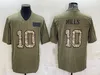 Men Football 10 Davis Mills Jersey Team Color Navy Blue Red White Army Green Olive Salute To Service Vapor Color Rush All Stitched For Sport Fans Breathable Uniform