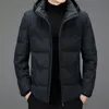 メンズジャケット冬の秋のメンズロングスリーブホワイトダックダウンジャケットファッションウインドプルーフコート221208
