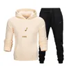 Hommes survêtements deux pièces ensembles Patchwork fermeture éclair pull à capuche Jogging pantalon Slim sweat tenues Hip Hop Streetwear costumes