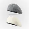 Cappelli per donne cappelli in lana in cofano berretto grigio cappello da donna inverno bianco solido berretto di lusso caldo femmina gorros invierno mujer