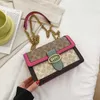 50% de réduction dans les magasins 2023 mode sac Texture petit femmes nouveau tempérament chaîne une épaule contraste couleur Msenger carré