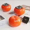 Bouteilles de stockage forme de tomate en céramique Unique voyageant café thé peut personnalité maison créative mignon Portable Mini conteneur