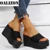 Wedges Platform Beac 2022 Sandals Summer Heels High New Women Shoes Thick Slides Sexy Pumps Fad Flip Flops T230208 521