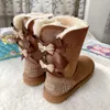 Chaussures pour enfants Uggi Australian Classic Snow Bottes pour tout-petits avec des arcs Chaussures à nœud papillon pour filles Baskets pour garçons Baskets en cuir Chaussures de créateurs pour jeunes