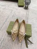 Mujeres Flat Ballet Shoes Designer Luxury Casual Lady Fashion Vintage Beige Beige Ebony Classic G Canvas Boest Toe con caja